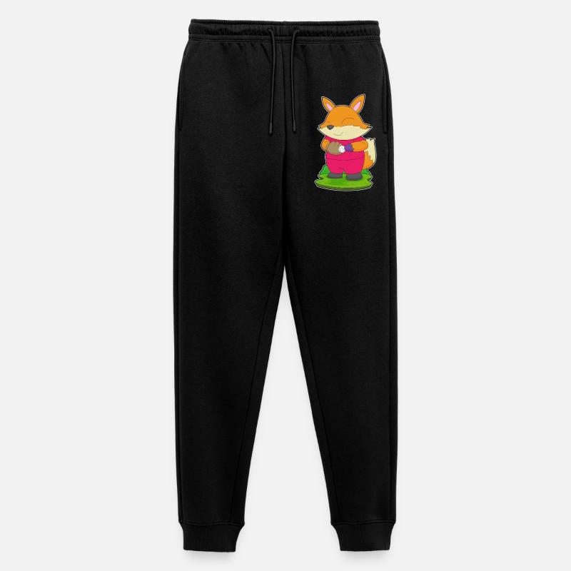Fuchs Baseball Baseballhandschuh - Männer Premium Bio Jogginghose - Schwarz