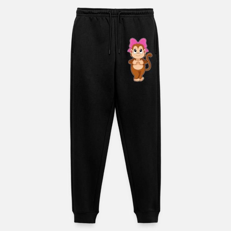 Monkey Bow - Men's Premium Organic Joggers - black