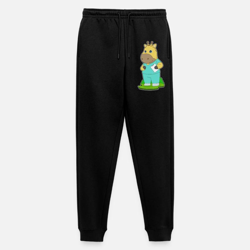Giraffe Krankenschwester - Männer Premium Bio Jogginghose - Schwarz