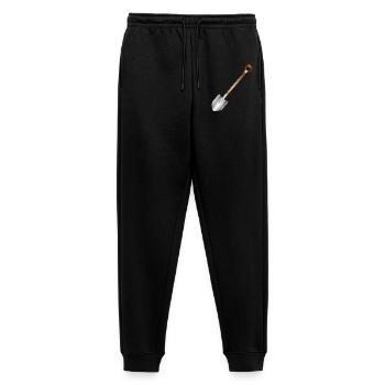 Classic spade – garden and building tool motif - Men's Premium Organic Joggers - black - Front - Thijin (182cm)