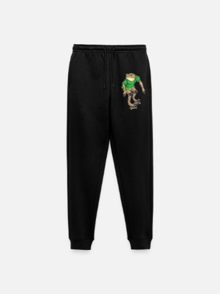 Frog Skater Skateboard - Men's Premium Organic Joggers - black