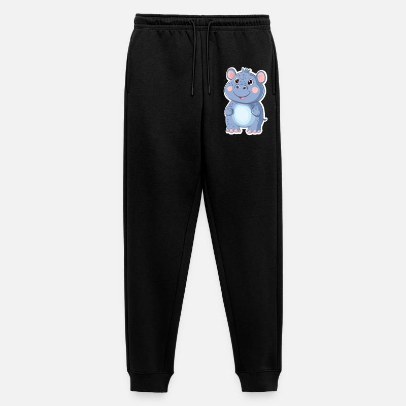 Nilpferd - Männer Premium Bio Jogginghose - Schwarz