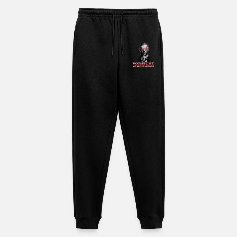 Vorsicht, Subtile Botschaft mit Augenbinde - Männer Premium Bio Jogginghose - Schwarz