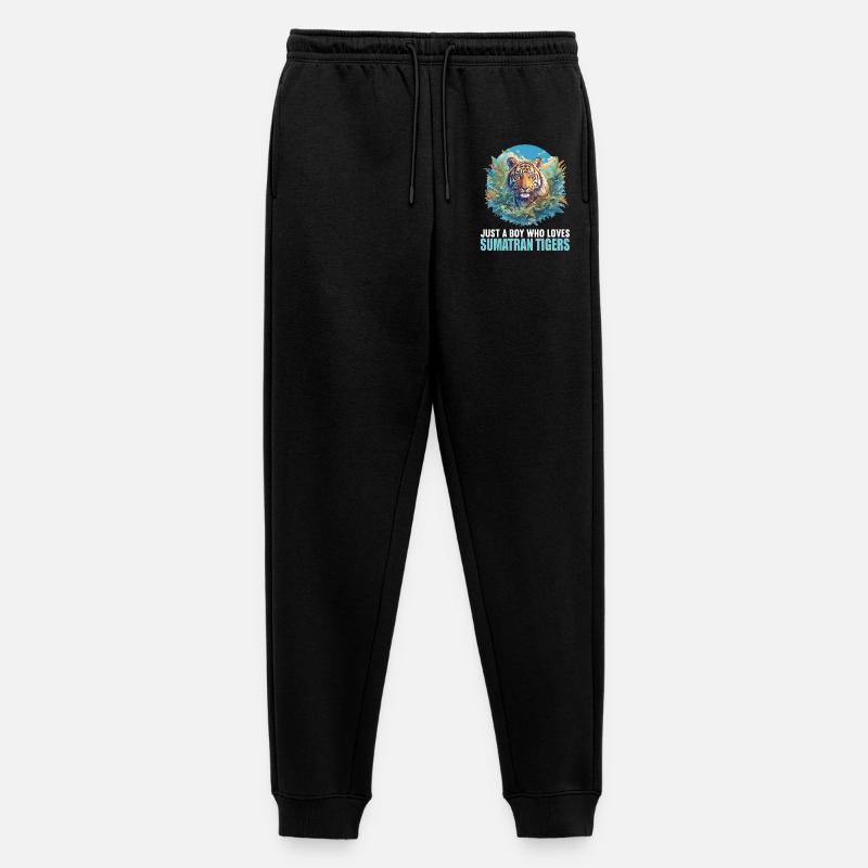 Sumatra-Tiger - Männer Premium Bio Jogginghose - Schwarz