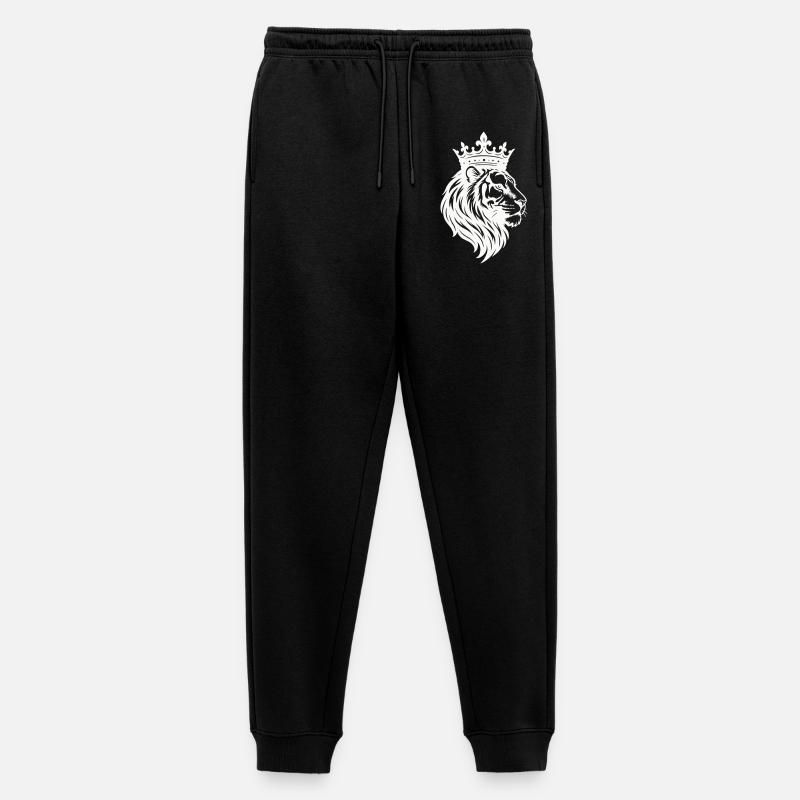 Löwe Krone King - Männer Premium Bio Jogginghose - Schwarz