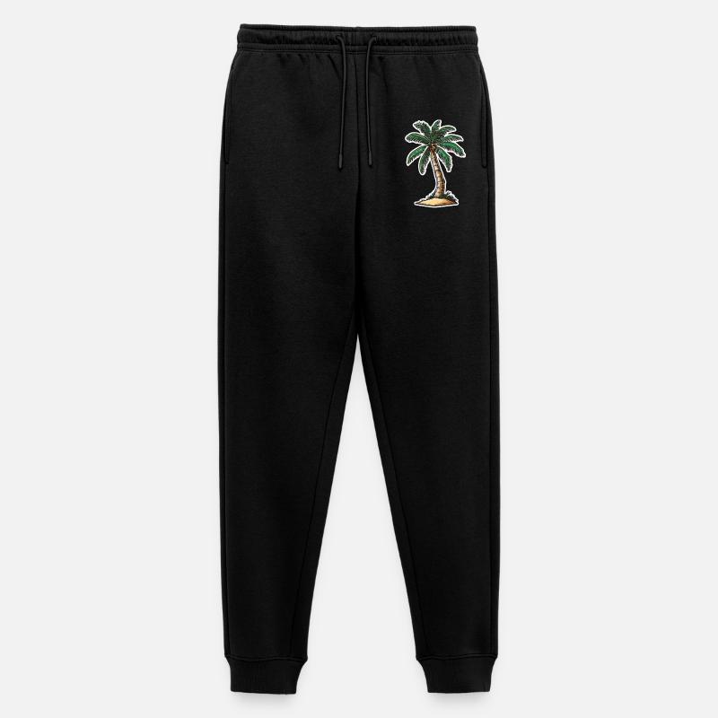 Palme - Männer Premium Bio Jogginghose - Schwarz