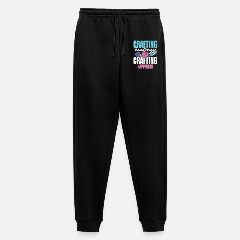 Häkeln Stricken - Männer Premium Bio Jogginghose - Schwarz