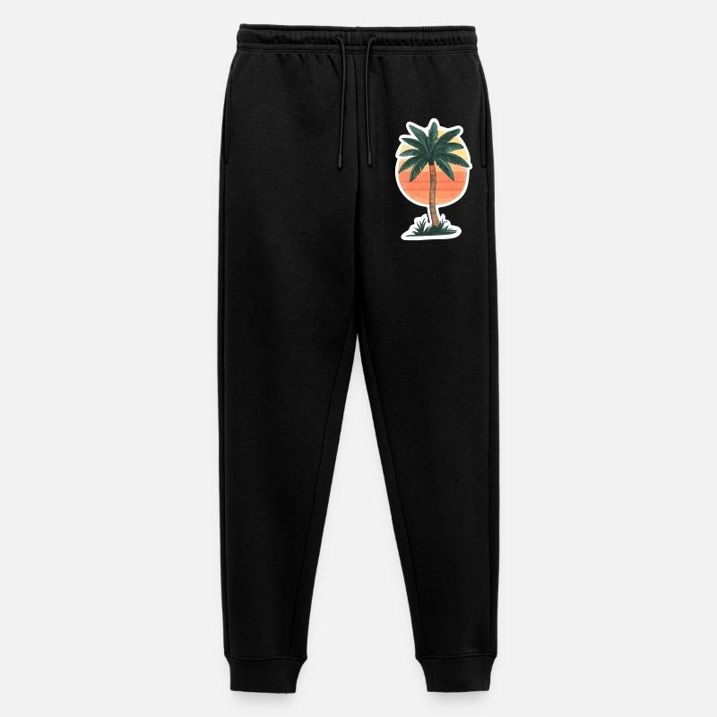 Palme - Männer Premium Bio Jogginghose - Schwarz
