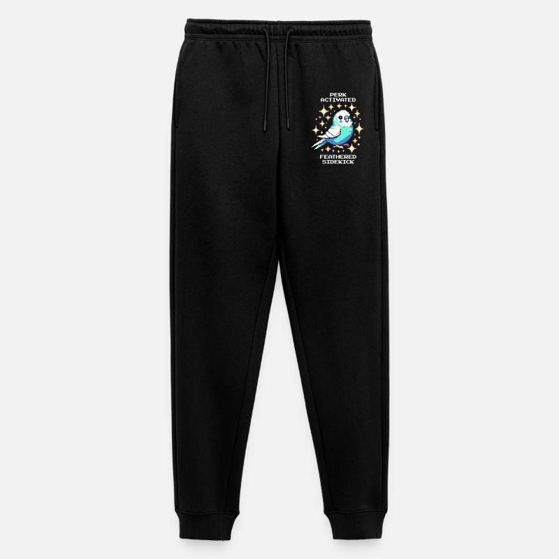 Perk active: Feathered Sidekick | Budgie - Men's Premium Organic Joggers - black