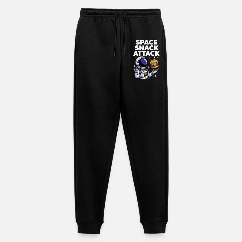 Astronaut Burger Space Snack Attack - Männer Premium Bio Jogginghose - Schwarz
