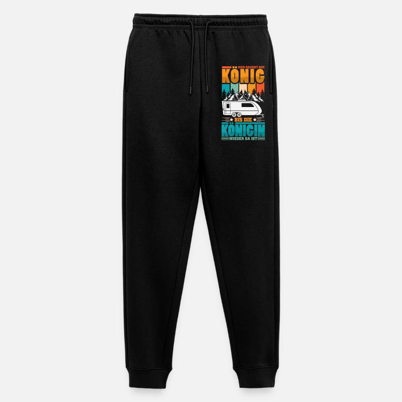 Camper Camping Wohnwagen Spruch - Männer Premium Bio Jogginghose - Schwarz