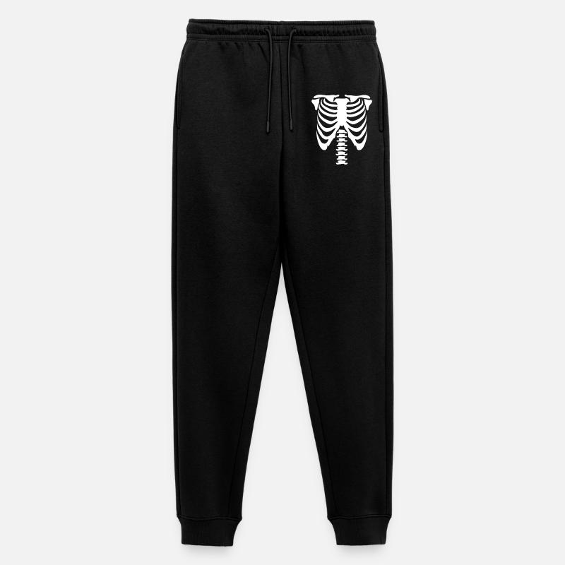 Skelett-Torso - Männer Premium Bio Jogginghose - Schwarz
