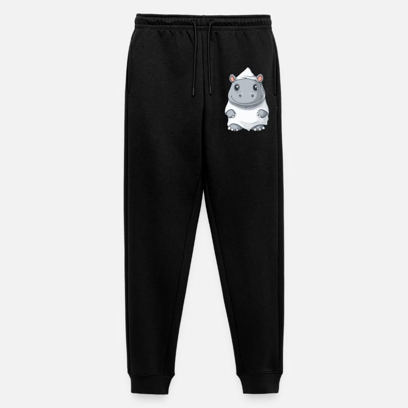 Nilpferd Halloween Geist - Männer Premium Bio Jogginghose - Schwarz