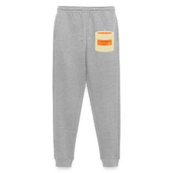 Pumpkin Spice Candle  - Men's Premium Organic Joggers - heather grey - Front - Thijin (182cm)