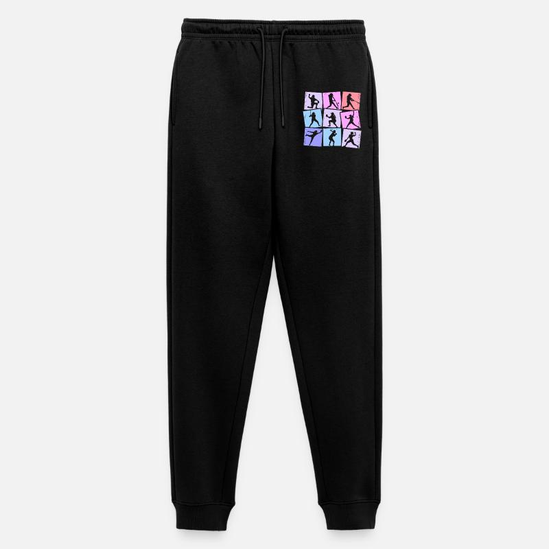 Baseballspielerin Baseball Damen Kinder Mädchen - Männer Premium Bio Jogginghose - Schwarz