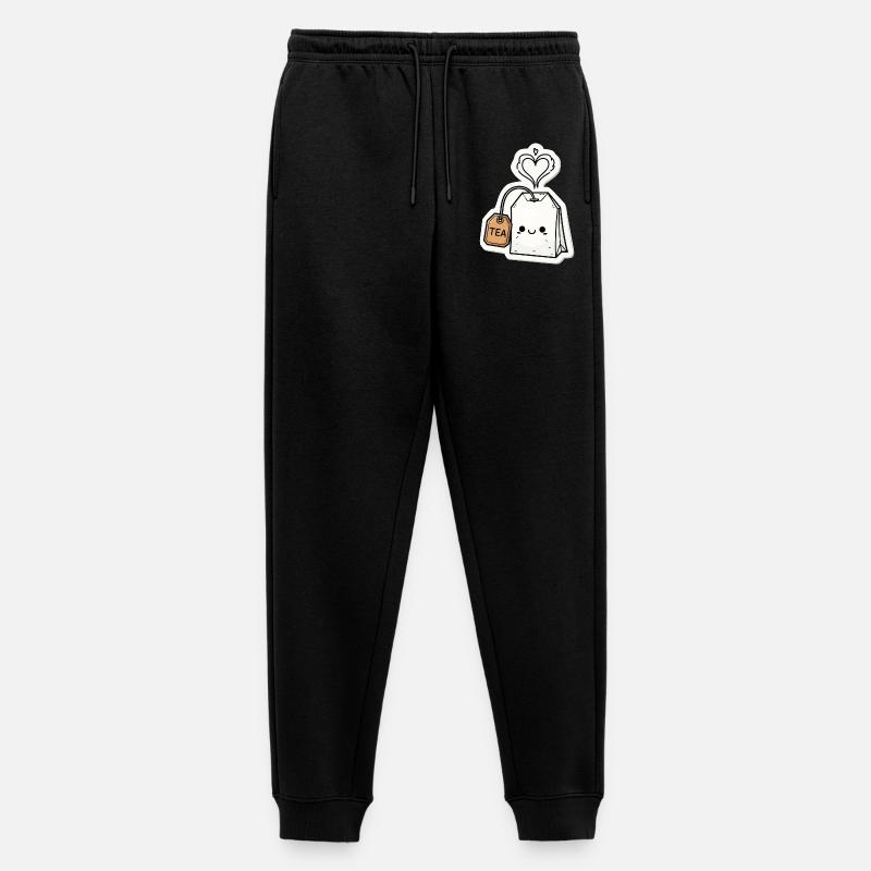 Kawaii Teebeutel mit Herzdampf - Männer Premium Bio Jogginghose - Schwarz