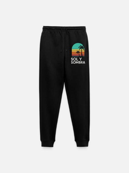 Boden und Schatten Sunset Palm - Männer Premium Bio Jogginghose - Schwarz