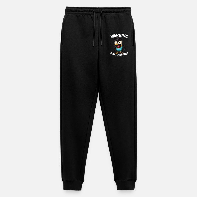 Warning_-_Fowl_Language_2 - Männer Premium Bio Jogginghose - Schwarz