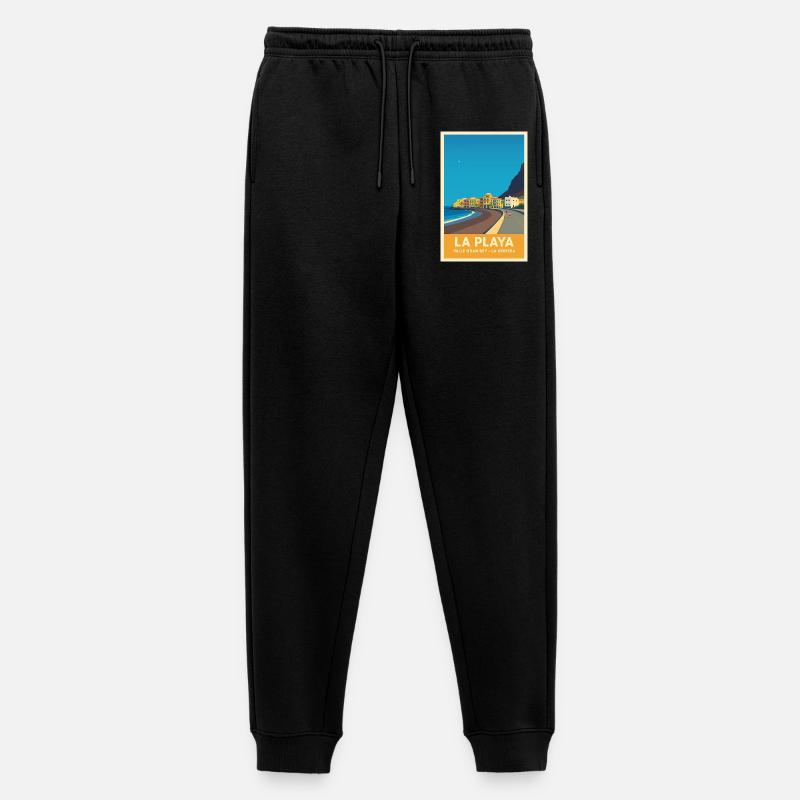 La Playa Poster Valle Gran Rey - Männer Premium Bio Jogginghose - Schwarz