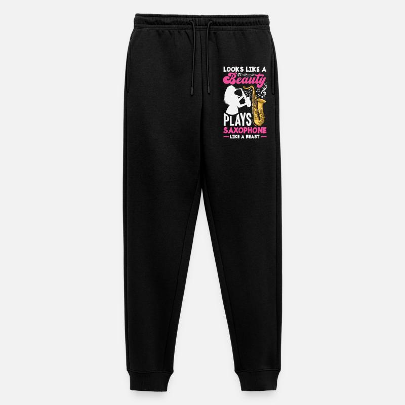 Saxofon - Männer Premium Bio Jogginghose - Schwarz