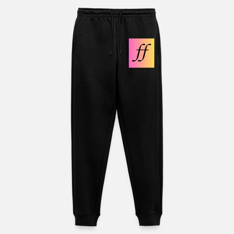 Fortissimo - Musik Monogram Gradient - Männer Premium Bio Jogginghose - Schwarz