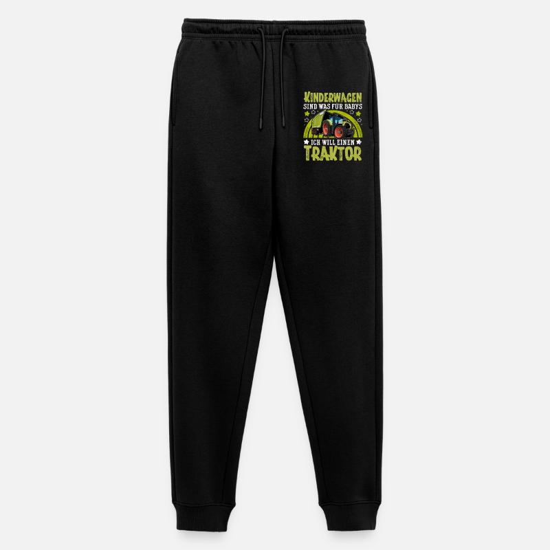Traktor Kinder Lustiger Spruch - Männer Premium Bio Jogginghose - Schwarz
