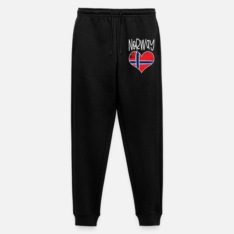 Norwegen - Männer Premium Bio Jogginghose - Schwarz