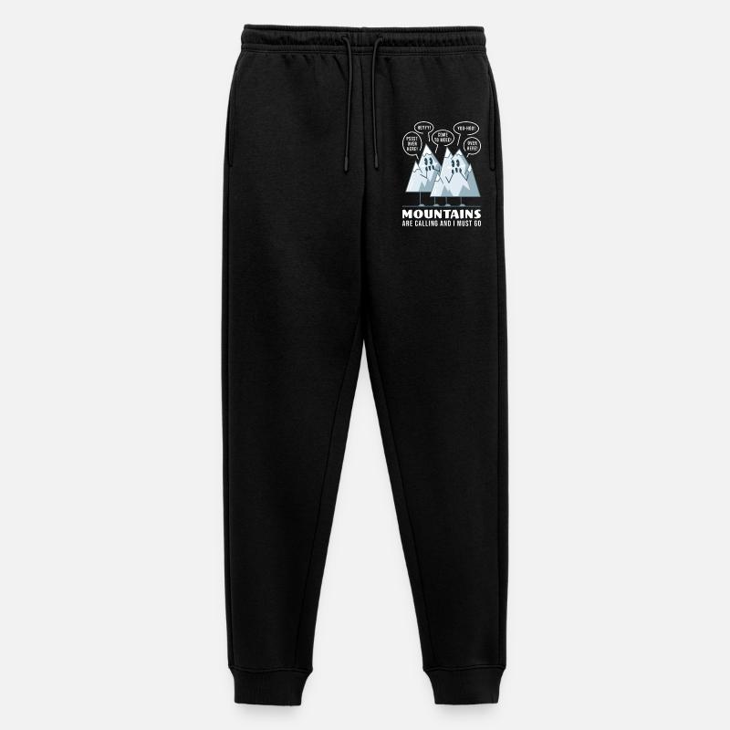 Berge rufen Abenteuer - Männer Premium Bio Jogginghose - Schwarz