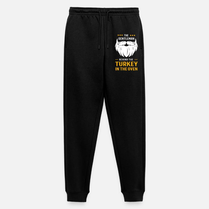 Thanksgiving Gender Reveal Werdende Mutter - Männer Premium Bio Jogginghose - Schwarz