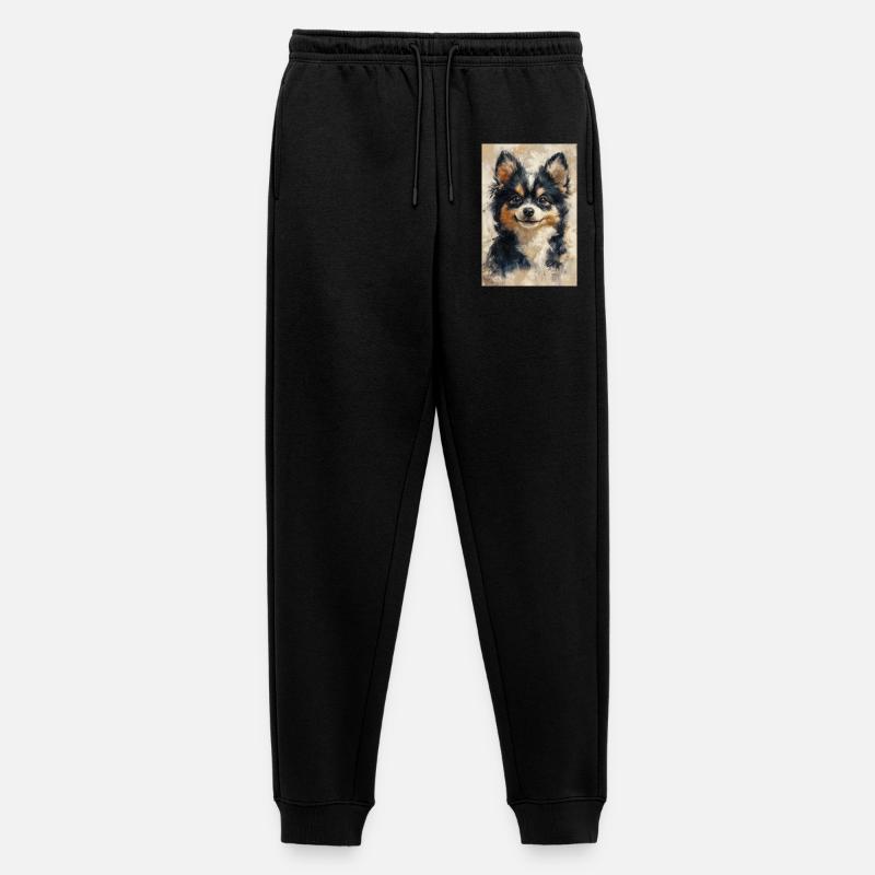 Illustration eines Hundes - Männer Premium Bio Jogginghose - Schwarz