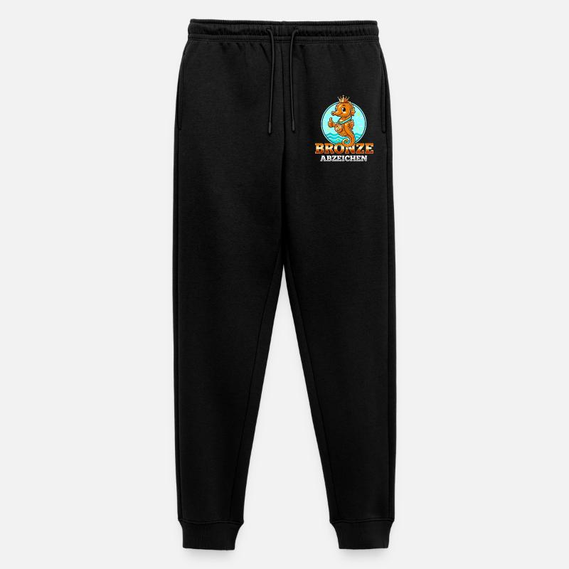 Seepferdchen Bronze Abzeichen Schwimmkurs  - Männer Premium Bio Jogginghose - Schwarz