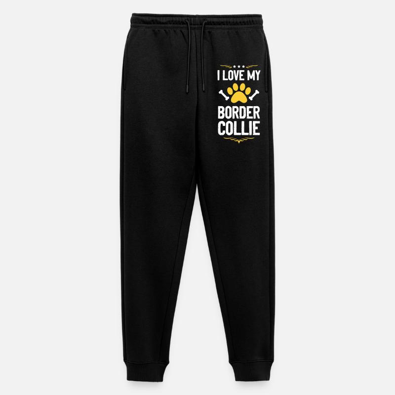 Ich liebe Border Collie - Männer Premium Bio Jogginghose - Schwarz