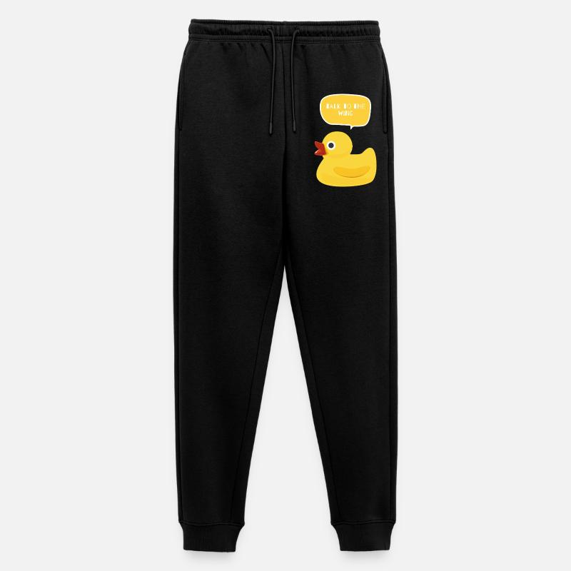 Sprecht mit dem Wing Duck Design - Männer Premium Bio Jogginghose - Schwarz