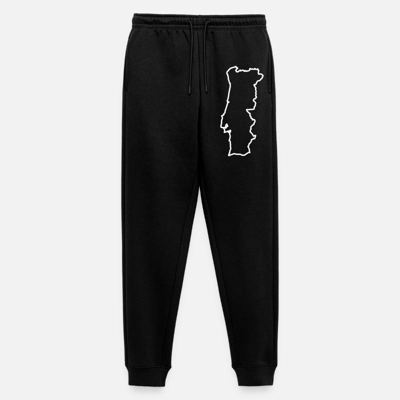 Portugal Silhouette Umriss - Männer Premium Bio Jogginghose - Schwarz