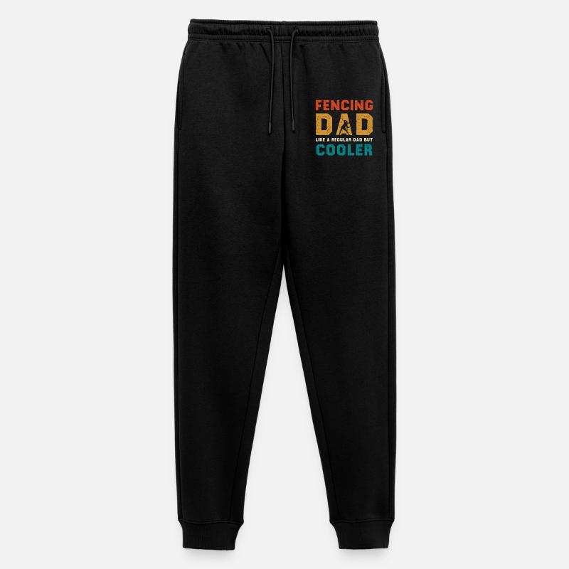 Fencing Dad Cooler Than Regular Dad - Männer Premium Bio Jogginghose - Schwarz