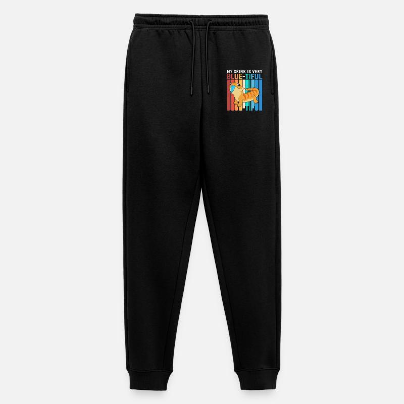 Blau Zunge Eidechse - Männer Premium Bio Jogginghose - Schwarz