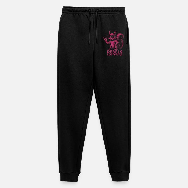 Rebels have more fun - Männer Premium Bio Jogginghose - Schwarz