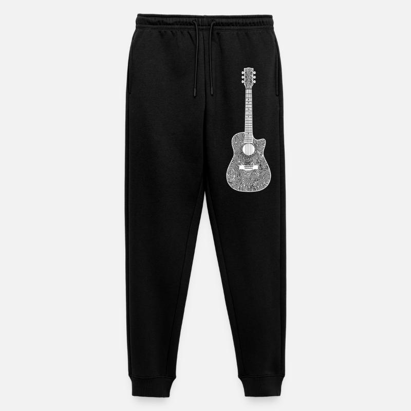 Abstrakte Gitarrenkunst Musikdesign - Männer Premium Bio Jogginghose - Schwarz