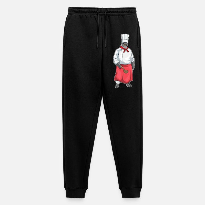 Pinguin Koch Kochmütze Kochen - Männer Premium Bio Jogginghose - Schwarz