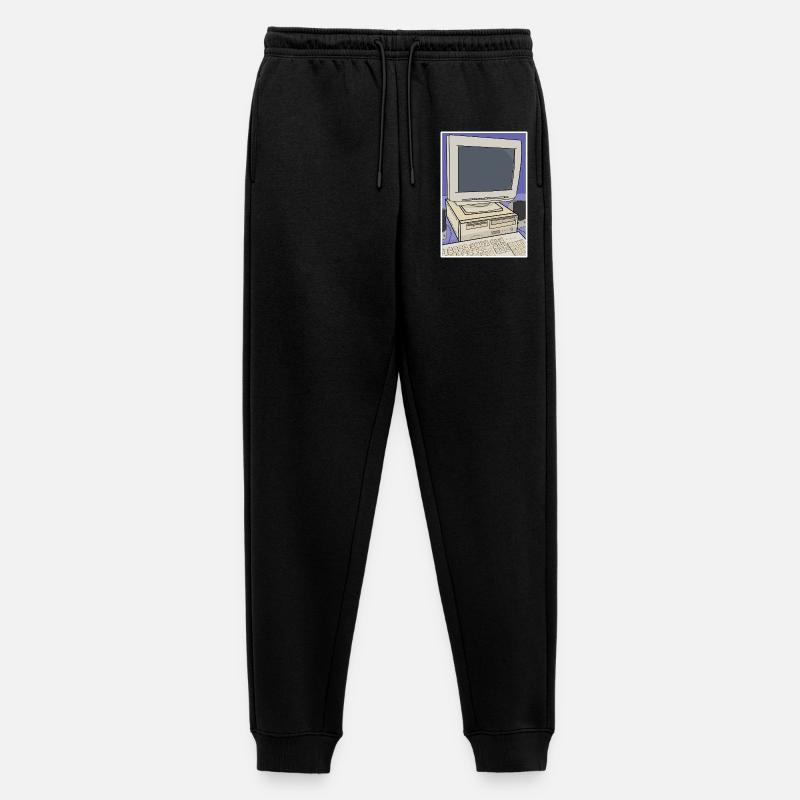 Retro Computer Desktop Setup - Men's Premium Organic Joggers - black