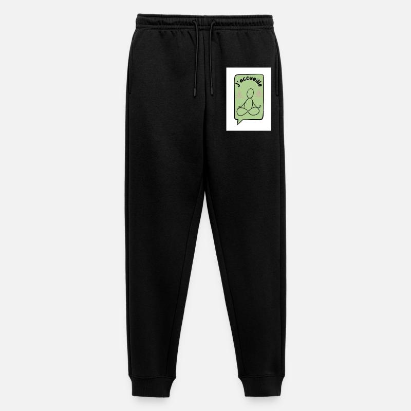 Ich begrüße ocker - Männer Premium Bio Jogginghose - Schwarz