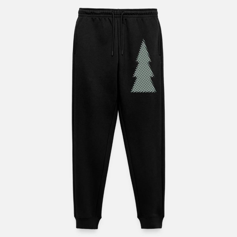 Weihnachtsbaum Pixeldesign tanne - Männer Premium Bio Jogginghose - Schwarz