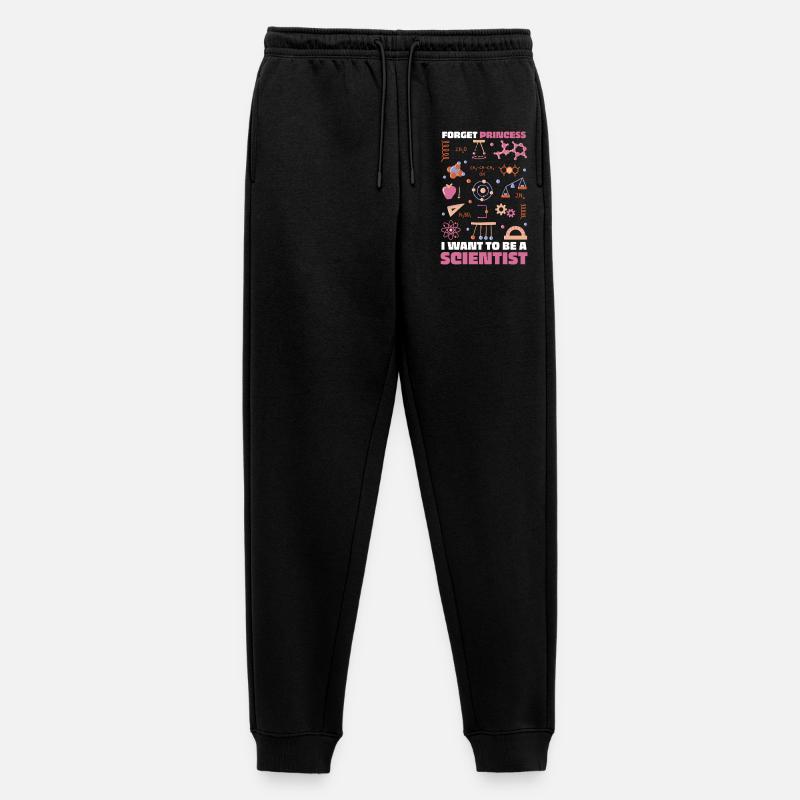 Ich will Wissenschaftler sein – bunte Doodles - Männer Premium Bio Jogginghose - Schwarz
