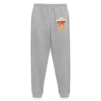 Gerade verheiratet Schuldig Lustig Frisch Verheiratet Humor T-Shirt - Männer Premium Bio Jogginghose - Grau meliert - Vorne - Thijin (182cm)