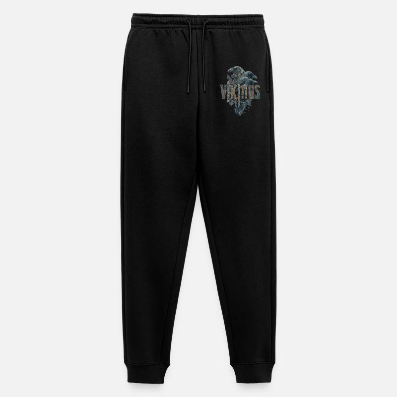 Odin-Crow-Viking-Sword-Nordic - Männer Premium Bio Jogginghose - Schwarz
