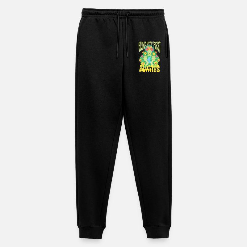 Menschlichkeit Equality Humanity First Always - Männer Premium Bio Jogginghose - Schwarz