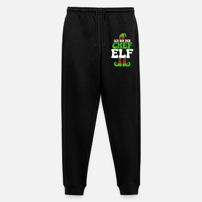 Ich bin der Chef Elf - Männer Premium Bio Jogginghose - Schwarz