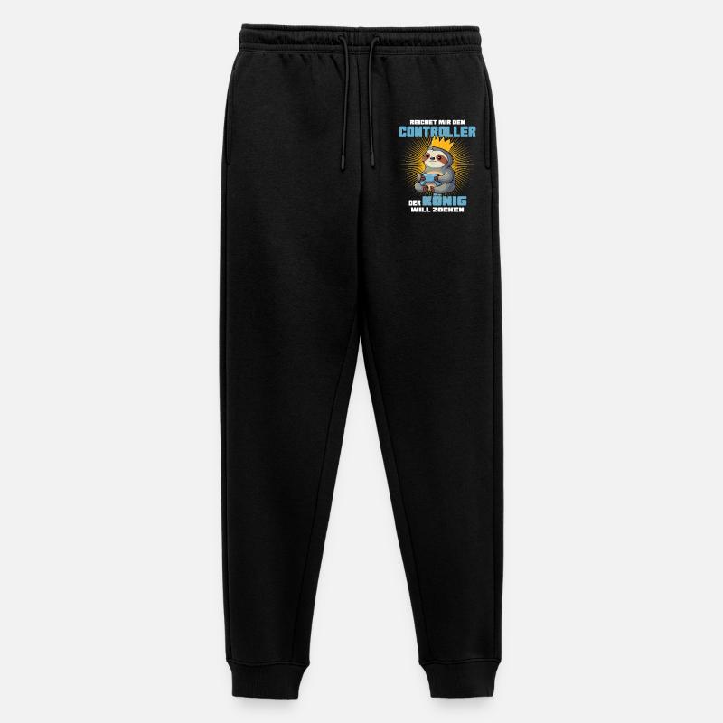 König mit Controller - Männer Premium Bio Jogginghose - Schwarz