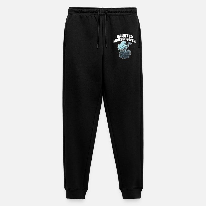 Ghost Engine Haunting Engine Cartoon - Men's Premium Organic Joggers - black