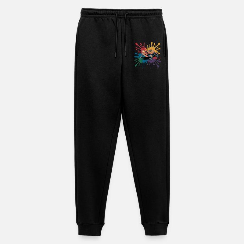  Bunter Salamander Mit Farbklecks Splash Für - Männer Premium Bio Jogginghose - Schwarz